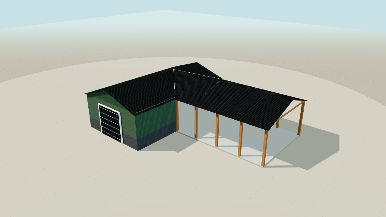 Covered Equipment Shelter — 24 × 40 × 12 ft starting Studio design