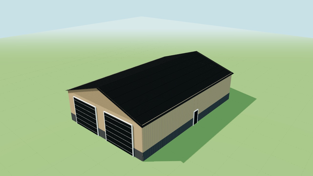 Equipment Shed — 48 × 72 × 16 ft starting Studio design