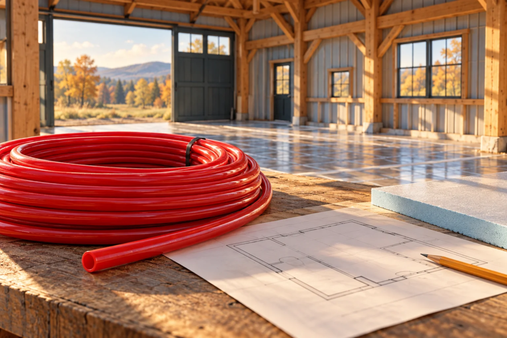 Illustrative construction image for Warm Shop, Smart Slab: Plan Radiant Floor Heat Before the Pour
