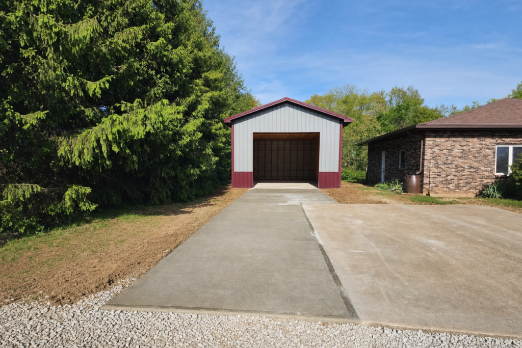 Project photo: 20×40 Garage and Concrete Work in Quincy, Illinois