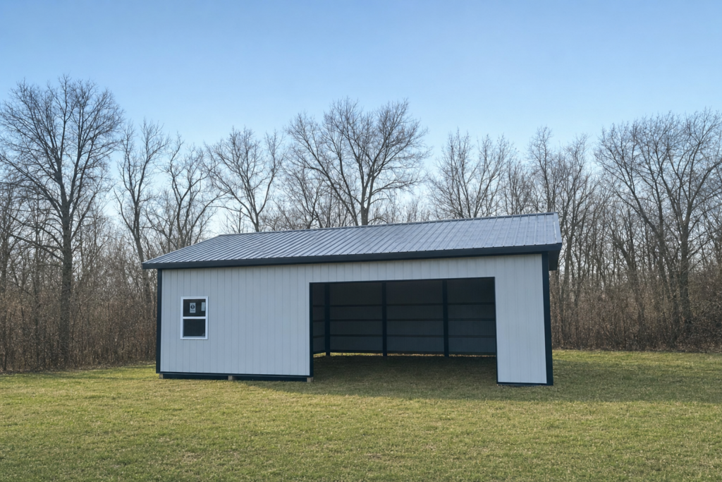 White Utility Garage Collection completed project view — Edited project photograph