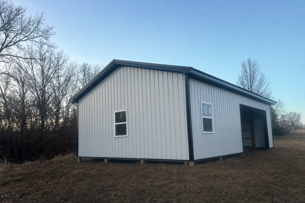 White Utility Garage Collection completed project view — Edited project photograph