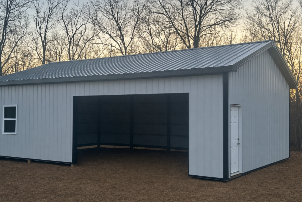White Utility Garage Collection completed project view — Edited project photograph