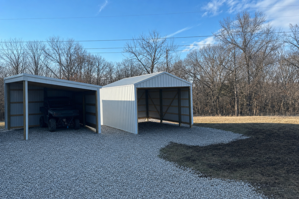 Compact Utility Shelters completed project view — Edited project photograph