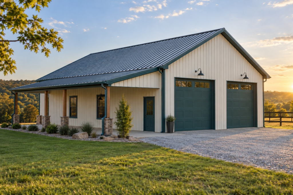 Illustrative construction image for Choosing Exterior Colors and Trim for a Post-Frame Building